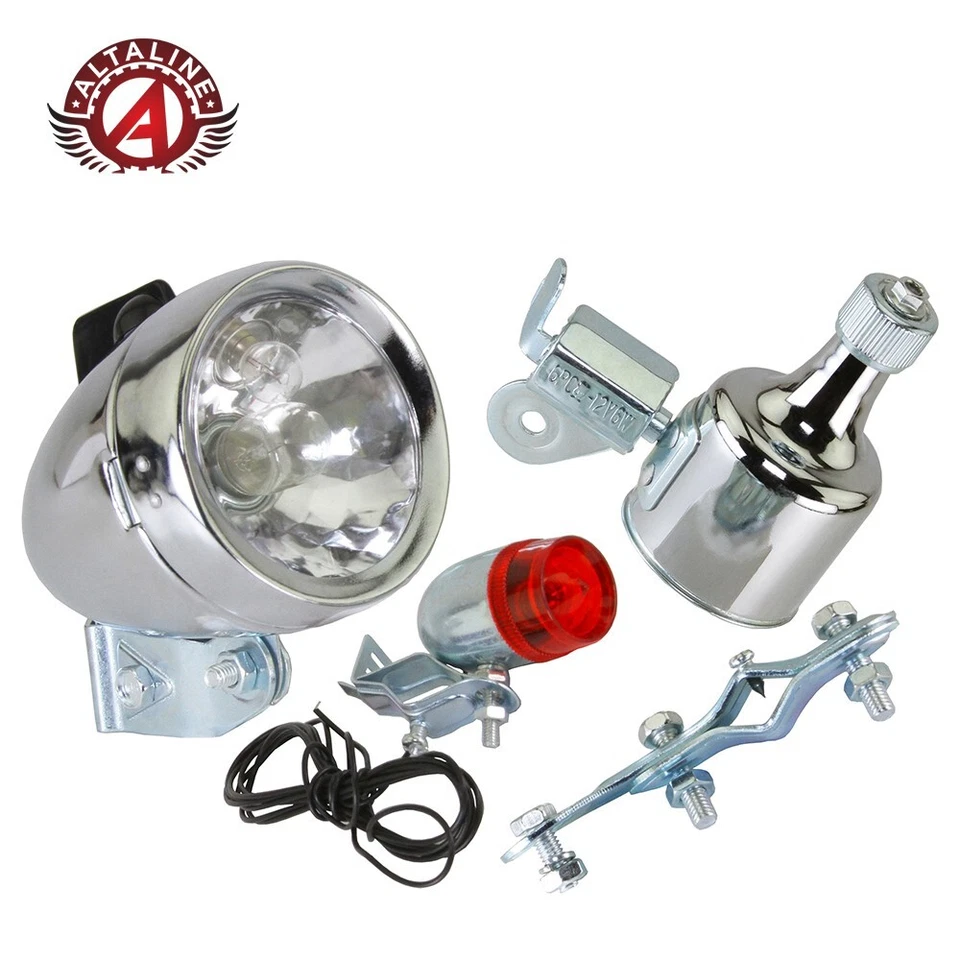 NEW! Original Classic Bicycle Generator Bullet Light Set 12V 6W - Image 1 of 1