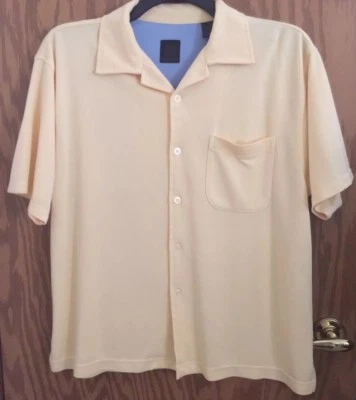 S Q WEAR 男式聚乙烯/米科纤维休闲衬衫,尺寸 M — 第 1/3 张图片