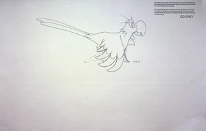 Hoja de modelo Aladdin 1992 Production Studio Iago copia 11x17 Walt Disney # GB - Imagen 1 de 2