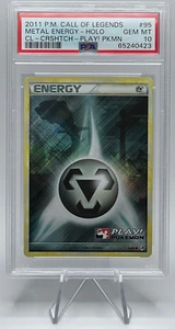 2011 POKEMON CALL OF LEGENDS #95 METAL ENERGY-HOLO CROSSHATCH PLAY! PSA 10 - Picture 1 of 2