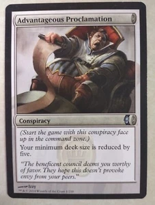 Magic The Gathering MTG "ADVANTAGEOUS PROLAMATION Conspiracy Card 1/210 FREE S&H - Picture 1 of 2