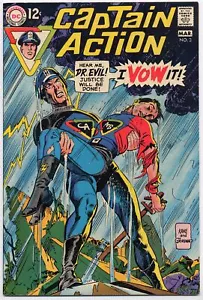 Captain Action 3 en estado bastante bueno+ 8,5 DC 1969 Dr. Evil Gil Kane - Imagen 1 de 1