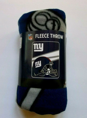 New York Giants NFL Licensed Fleece Throw 40"x 50" ~ New Cover