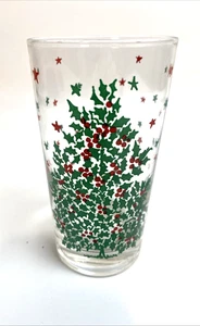 Vintage Weihnachtsbaum Longdrink Glas Saft 5,25" hoch klassisch - Bild 1 von 8