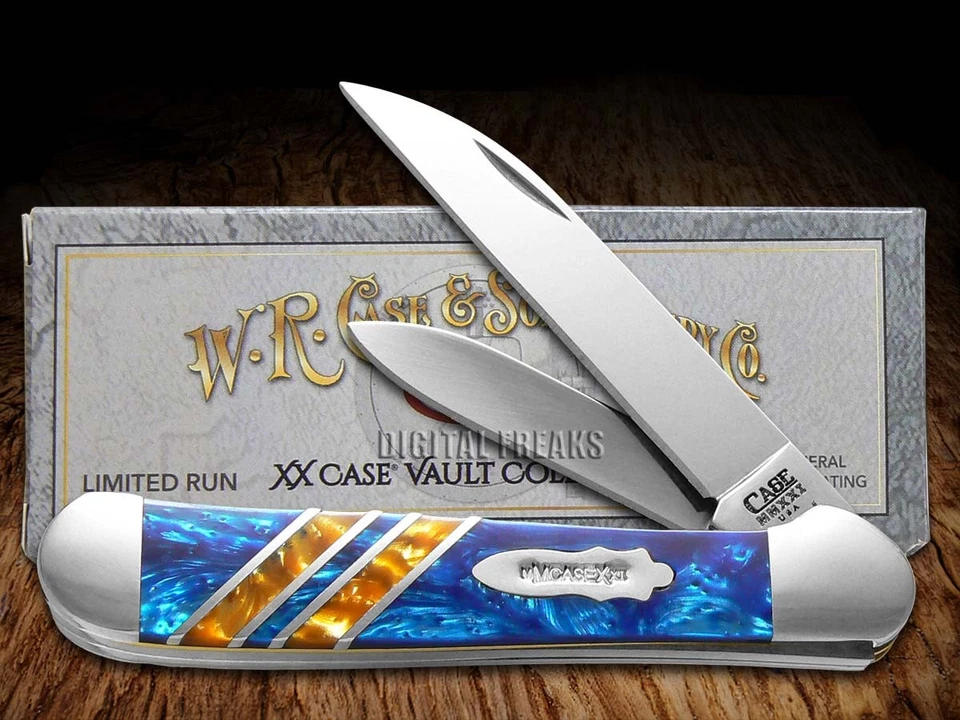 Case xx Vault Copperhead Blue Cloud & Butter Rum Corelon 9249W-BCBR Pocket Knife - Image 1 of 4