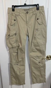 Vintage Ralph Lauren Paratrooper Cargo Pants Women’s Sz 10 (fits 33x31) Khaki - Picture 1 of 21