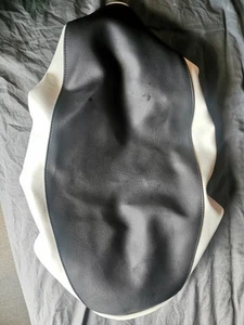 Vespa PX/LML Two Colour Seat Cover Black And White - Picture 1 of 2