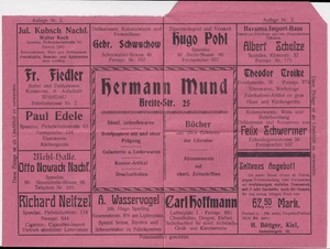 Deutsches Reich Werbeblatt aus Germania Privatganzsache Anfang 19. Jh - Picture 1 of 1