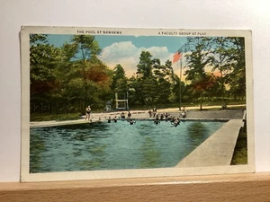 Pool at Nawakwa, A Faculty Group at Play: - Vintage Postcard - Picture 1 of 3