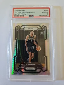 2023-24 Panini Hyper Prizm Victor Wembanyama #136 PSA 8 Schön! - Bild 1 von 5