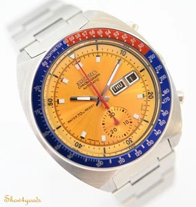 SEIKO Chronograph Orange POGUE  6139-6002 Water70mResist - Restaurato 1977 - Foto 1 di 16