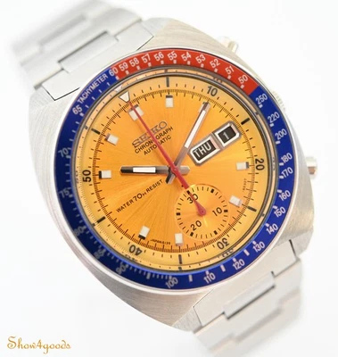 SEIKO Chronograph Orange POGUE  6139-6002 Water70mResist - Restaurato 1977 - Immagine 1 di 4