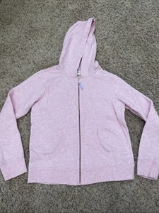 Crewcuts J Crew Girls Hoodie Sweatshirt Zip Up Pink Kids Size Large 10/11 - Picture 1 of 12
