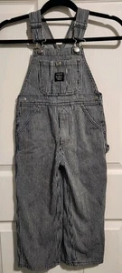 Lakin McKey Trading Co boys railroad striped bib overalls size 4T outdoor - Picture 1 of 9