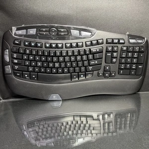 Logitech Cordless Wireless Keyboard Wave 640-000505 No Receiver / Dongle - Picture 1 of 9