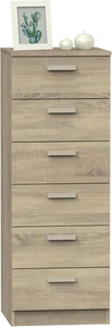 | Sinfoniere Comò 6 Cassetti Guide Metalliche, Comò per Camere, Rovere Cambrian, - Foto 1 di 12