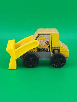 Small Yellow Wooden Bulldozer For Train Set - Image 1 of 4
