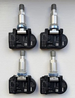 4x TPMS Tyre Pressure Sensors for BMW & MINI | Pre-Programmed | No Coding - Image 1 of 2