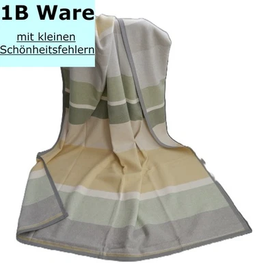 Kuscheldecke 150x200 cm 100% Baumwolle Biederlack Wohndecke Streifen bunt 1b - Bild 1 von 4