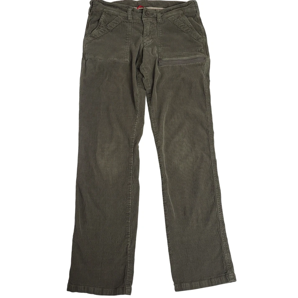 The North Face 灯芯绒工装裤女式 0 码卡其色实用拉链口袋 — 第 1/4 张图片