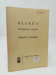 Harold C. Goddard, Blake's Fourfold Vision, 1973, Pendle Hill, William Blake - Picture 1 of 1