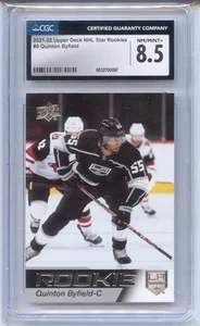 2021-22 Upper Deck Star Rookies #8 Quinton Byfield CGC 8.5 LA Kings Rookie - Picture 1 of 2