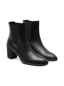NEW Stuart Weitzman 60MM Yuliana Block Heel Leather Chelsea Boots SIZE 5.5 - Picture 1 of 10