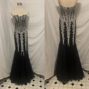 Jovani Beaded Mermaid Dress/Gown (4) - Picture 1 of 9