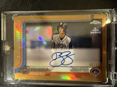 2025 Topps Pro Debut Boston Bard Gold Autograph /50 Red Sox Rookie Auto SP - Image 1 of 4