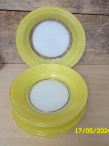 LBC C4/ DURALEX VINTAGE 7 ASSIETTE..3 CREUSE + 4 DE SERVICE + 1 PLAT CREUX JAUNE - Imagen 1 de 6