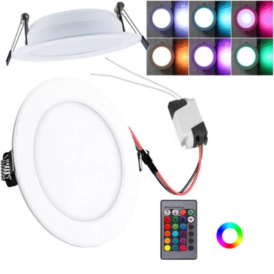 Rgb Led Downlight 85-265v 110v 220v Recessed Ceiling Downlights 5w 10w 16colors - Image 1 of 4