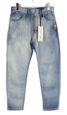 DIESEL Narrot-Ne 0665R Jogg Jeans Herren W30 Elastische Nadelstreifen Verblasst - Bild 1 von 4