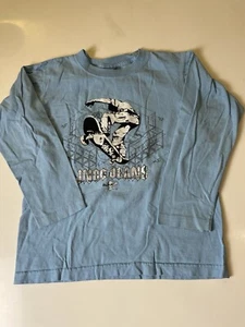 JNCO Jeans Boys Small Light Blue Long Sleeve Skateboard T Shirt - Picture 1 of 9