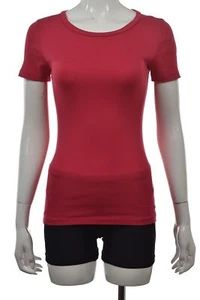 J Crew Fitted Tee Womens Top Size S Pink Knit Cotton Short Sleeve Shirt Casual - Picture 1 of 4