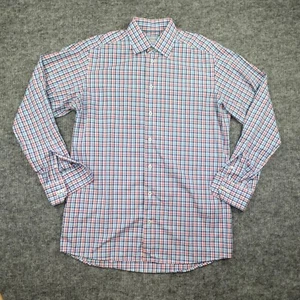 ETON Contemporary 41 16 Large Blue Red Plaid Button Up Long Sleeve Casual - Picture 1 of 9