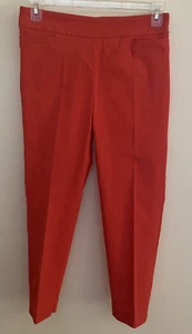 VALERIE STEVENS ANKLE PANTS~8P~ORANGE RED COLOR~STRETCH~POCKETS~ - Picture 1 of 5