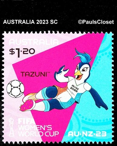 AUSTRALIA 2023 SC FIFA WOMEN'S WORLD CUP $1,20 MINT NEVER HINGED OG VERY FINE Cover