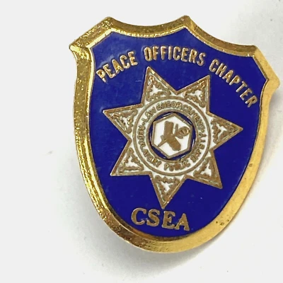 CSEA Peace Officers Chapter Law Enforcement  Public Safety Lapel Hat Pin Vintage - Image 1 of 4