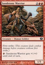 1x Sandstone Warrior - Foil MTG 9th Edition NM Magic Foil
