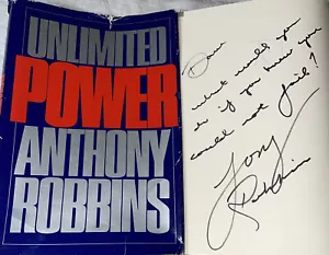 SIGNED Anthony Tony Robbins Unlimited Power Book HC Hardcover DJ Autographed - Picture 1 of 14