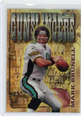 mark brunell 1998 topps chrome gunslingers refractor #7 jaguars - Image 1 of 2