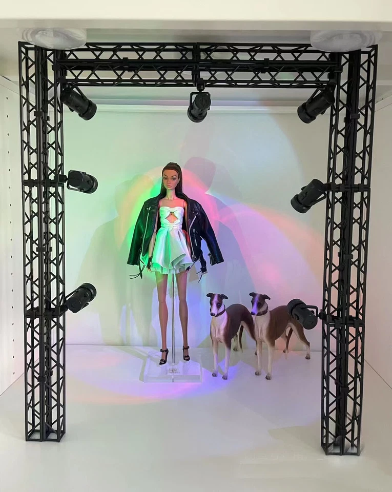 PLANWALK Dollhouse 1:6 Scale Miniature Lights Rack Show Lamps Fit for 11.5 Inch Dolls