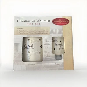 New Candle Warmers Fragrance Warmer Gift Set Faith, Family, Friends - Picture 1 of 6
