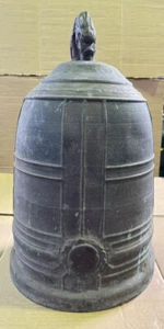 Antique Japanese Bronze Buddhist Temple Harf Bell hanging bell Bronze FromJapan - Picture 1 of 10