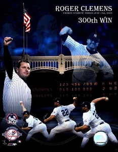 Foto brillante A1 de Roger Clemens ""Yankees de Nueva York"" 300a victoria 6/13/03 con licencia 8x10 - Imagen 1 de 1