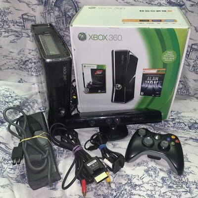 Xbox 360 Console | No HDD | In Box | With Kinect and Cords | Not Complete | - Image 1 of 4