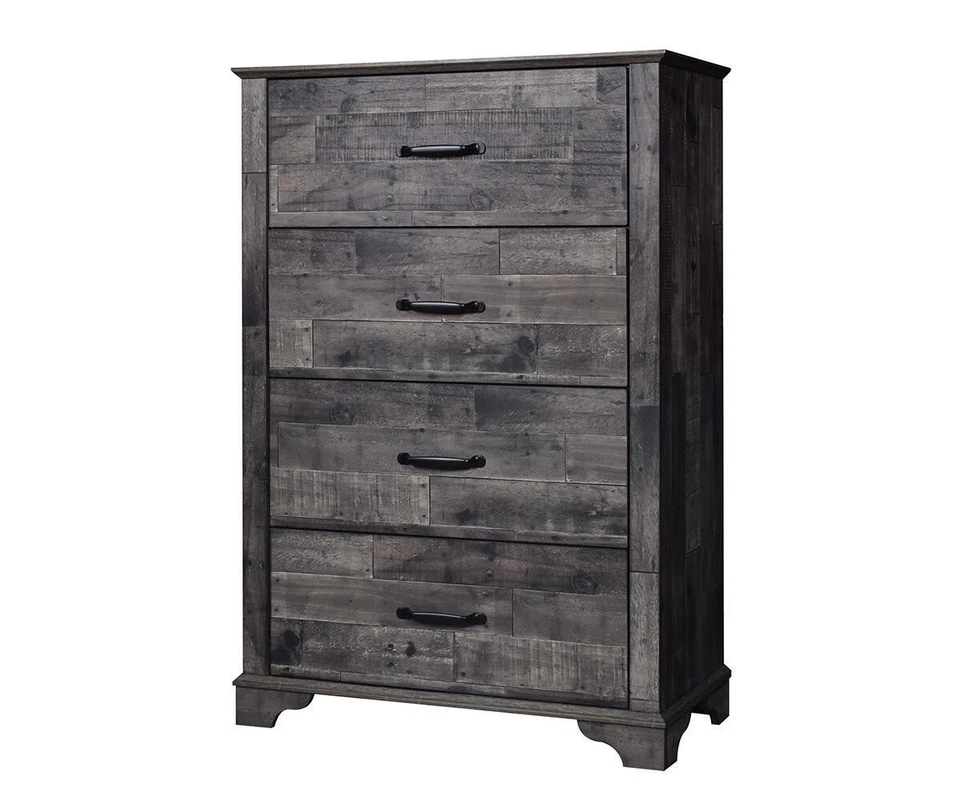 Cosmic Homes Dark Brown Solid Wood Chest with Spacious Drawers & Metal Handles - Image 1 of 1