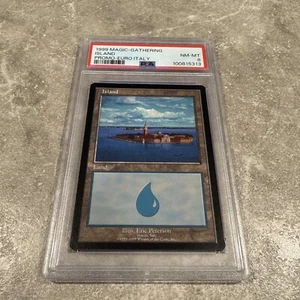 Magic the Gathering ISLAND EURO VENEZIA ITALY PROMO 1999 Mtg PSA 8 NM - Picture 1 of 2