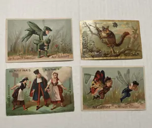 Lot Of FRENCH ADVERTISING 4 Vintage Postcards Fairy Children Ephemera - Picture 1 of 6