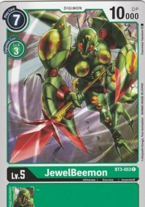 GIOCO DI CARTE BANDAI DIGIMON 2021 - JEWELBEEMON BT3-053 C - VERDE - Foto 1 di 2